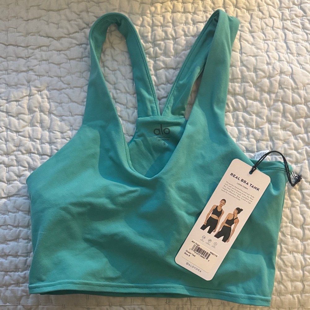 ALO Yoga Teal Sports Bra
